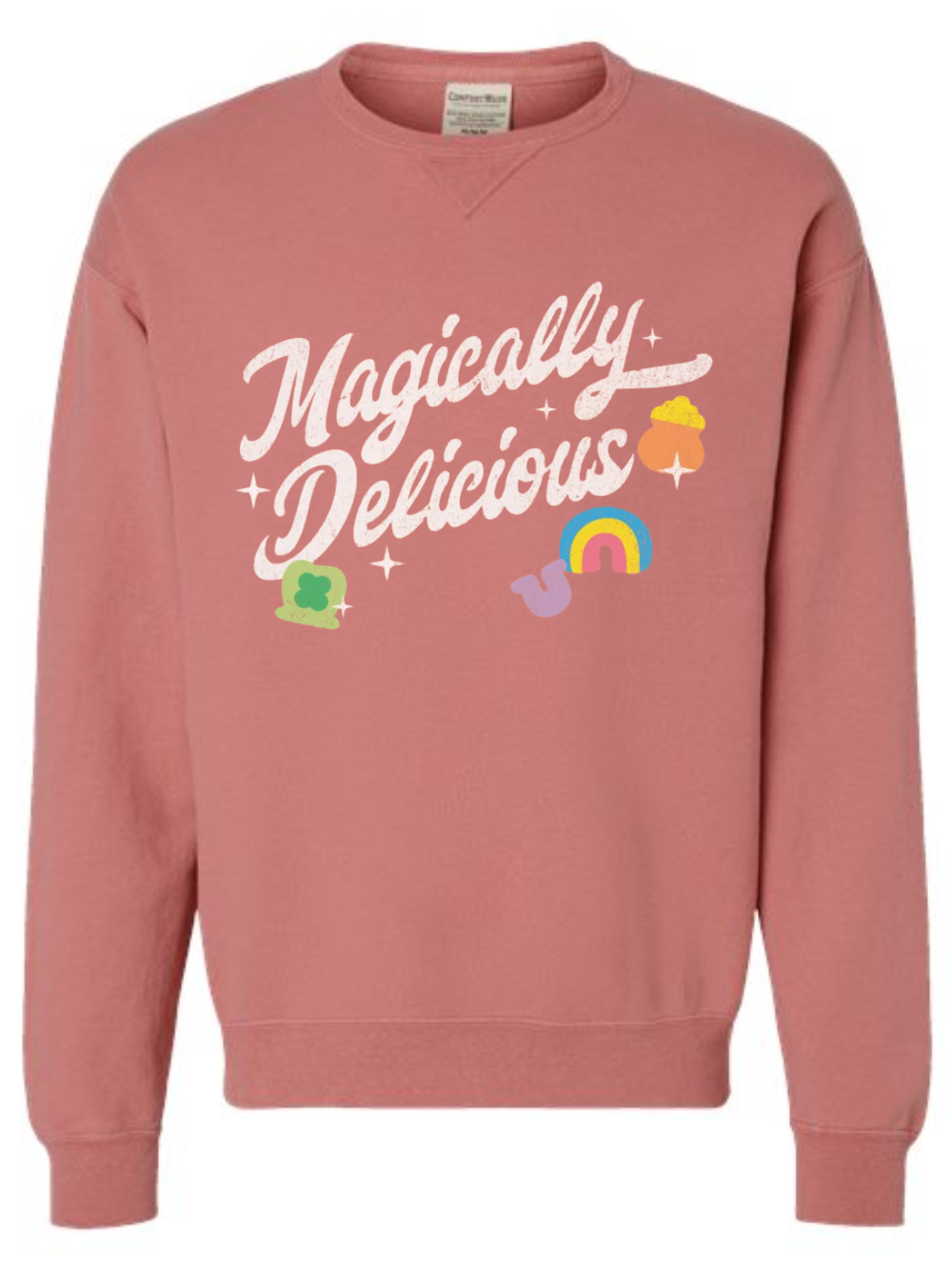 Magically Delicious Lucky Charms Graphic Crewneck Sweatshirt