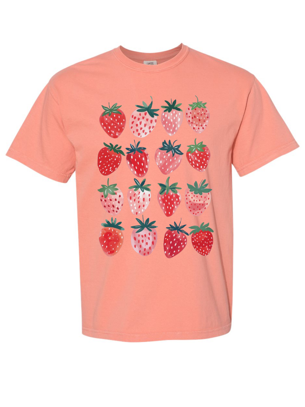 Strawberry Watercolor Comfort Colors Graphic T-Shirt