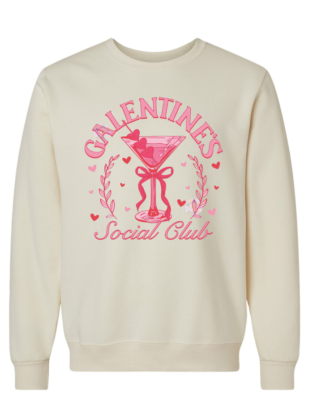 Galentine's Social Club Graphic Fleece Crewneck Sweatshirt