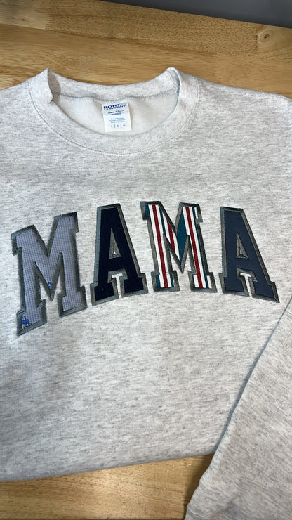 Custom Baby Blanket or Onesie Mama Applique Embroidered Crewneck Sweatshirt