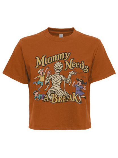 Mummy Needs A Break Graphic Boxy Tee