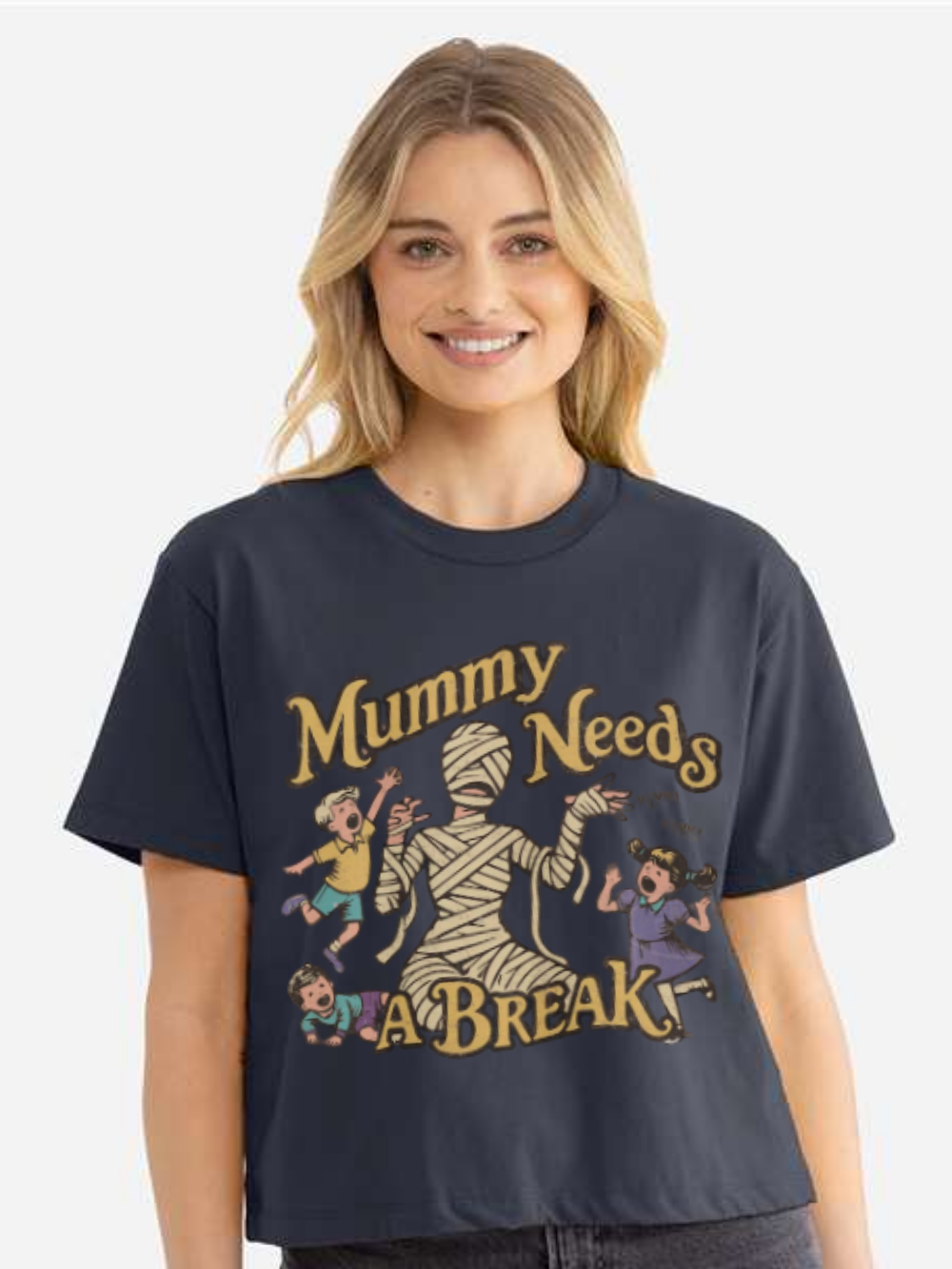 Mummy Needs A Break Graphic Boxy Tee
