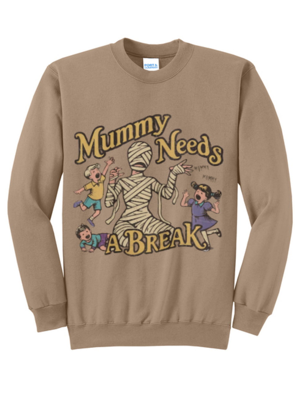 Mummy Needs A Break Graphic Crewneck Sweatshirt