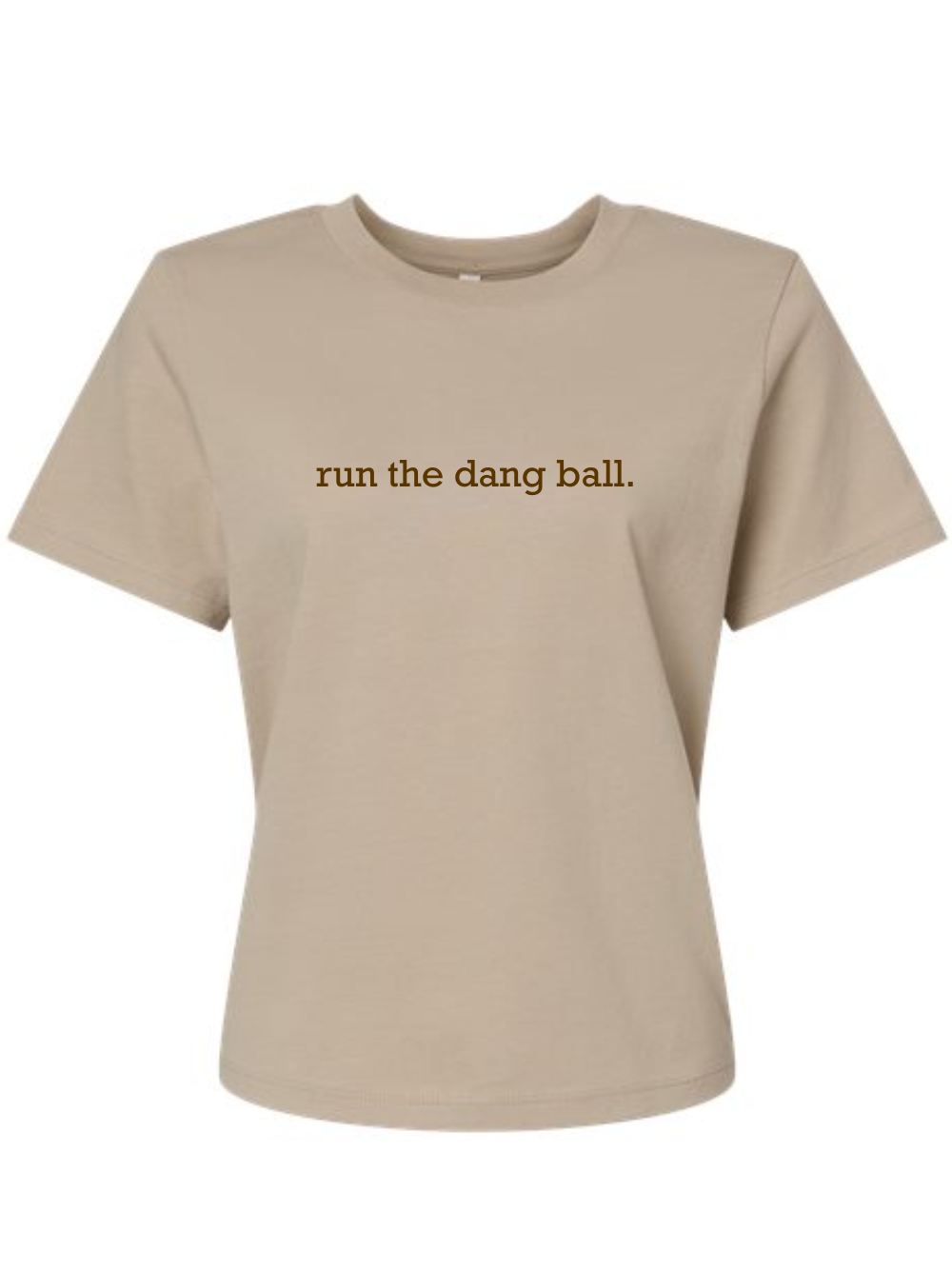 Run The Dang Ball Embroidered Football Boxy Midi Tee