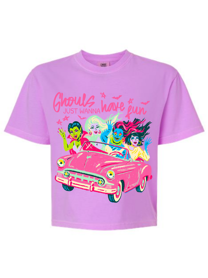 Ghouls Just Wanna Have Fun Graphic Comfort Colors Boxy Tee