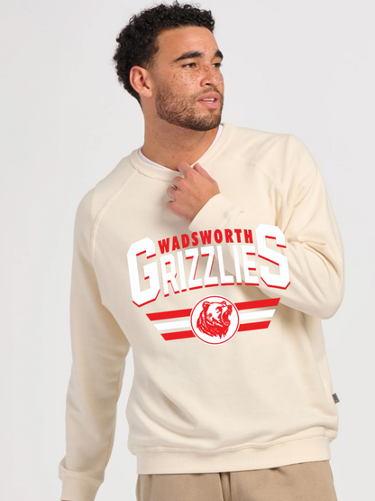 Wadsworth Grizzlies Printed Men's French Terry Crewneck Sweatshirt