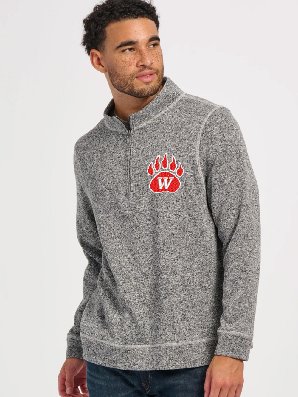 Wadsworth Embroidered Men's Alpine Quarter-Zip Pullover