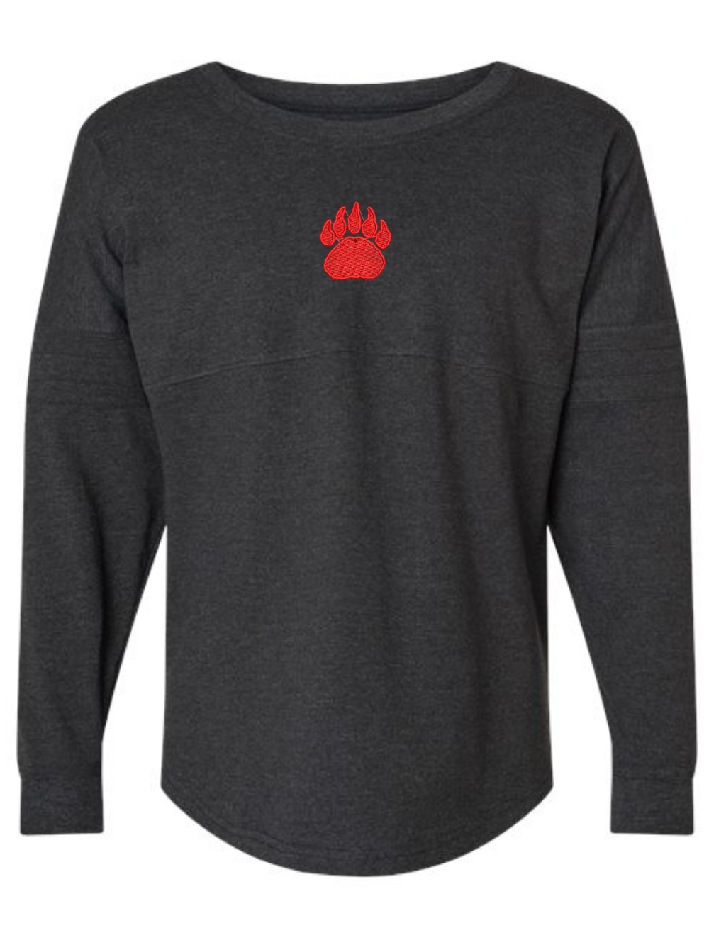 Wadsworth Paw Embroidered Women's Long Sleeve Retro Jersey T-Shirt