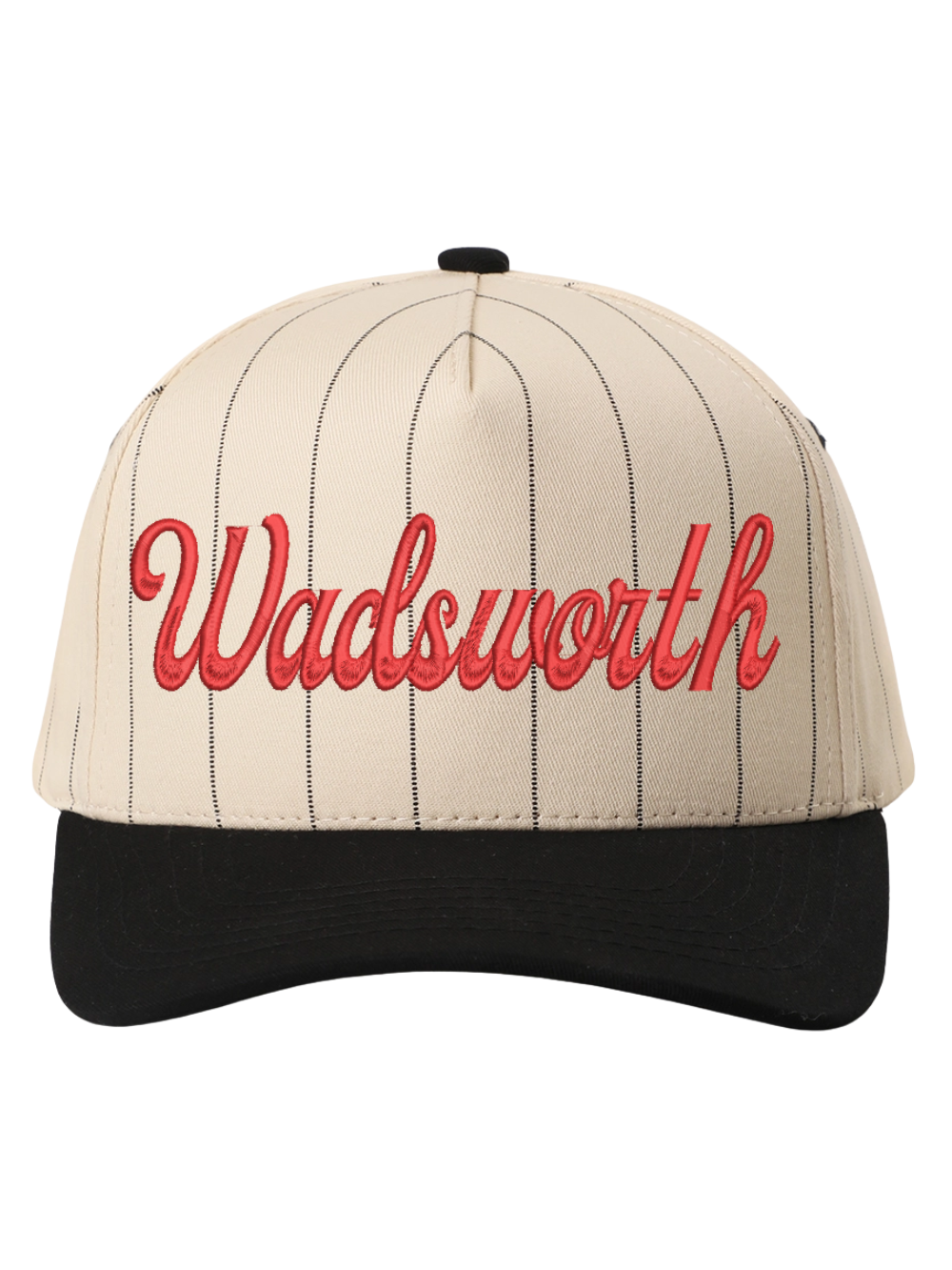 Wadsworth Script Embroidered Pinstripe Trucker Hat