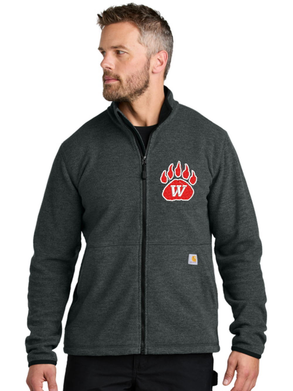 Wadsworth Embroidered Carhartt® Textured Full-Zip Fleece Jacket