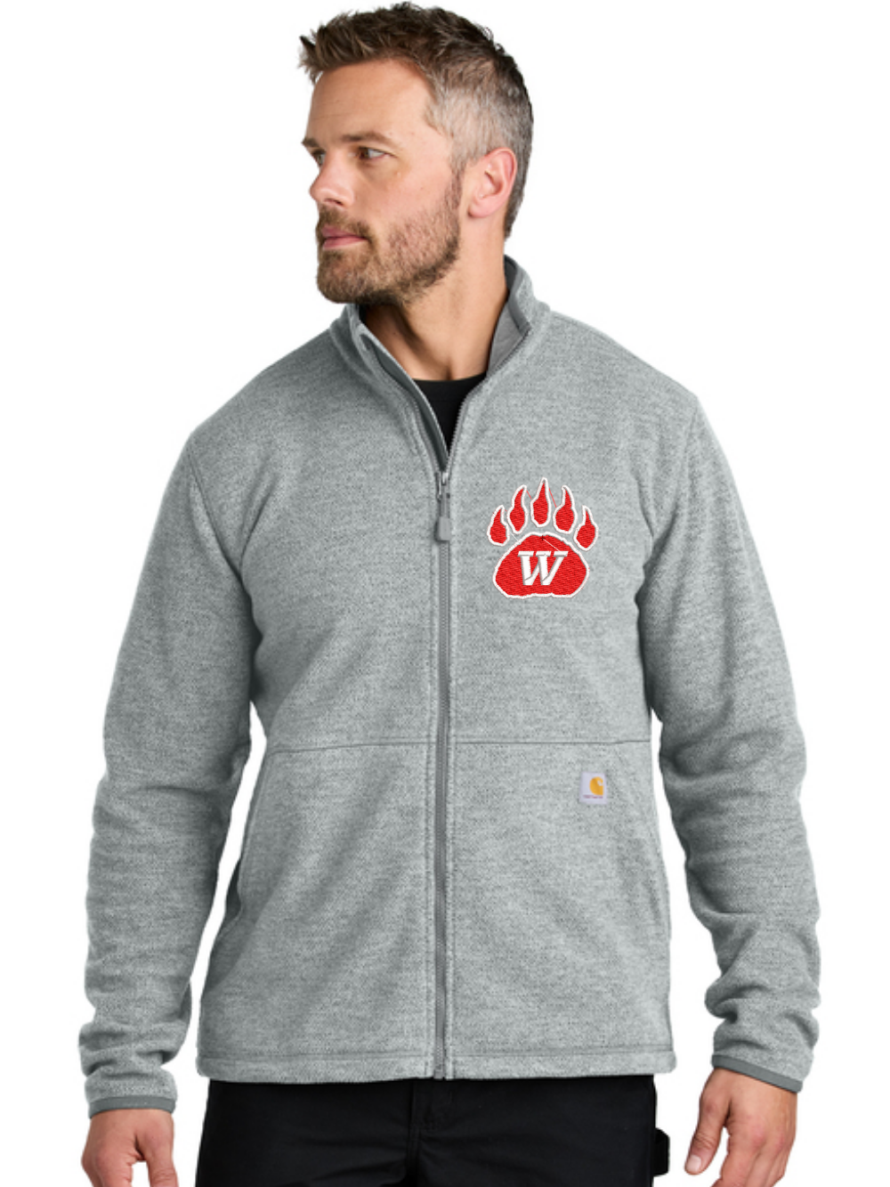 Wadsworth Embroidered Carhartt® Textured Full-Zip Fleece Jacket