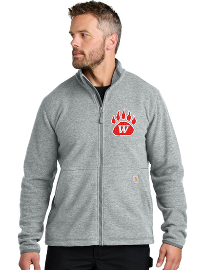 Wadsworth Embroidered Carhartt® Textured Full-Zip Fleece Jacket