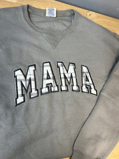 Custom Baby Blanket or Onesie Mama Applique Embroidered Crewneck Sweatshirt