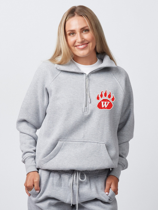 Wadsworth Embroidered Ladies Boxy Half Zip Fleece