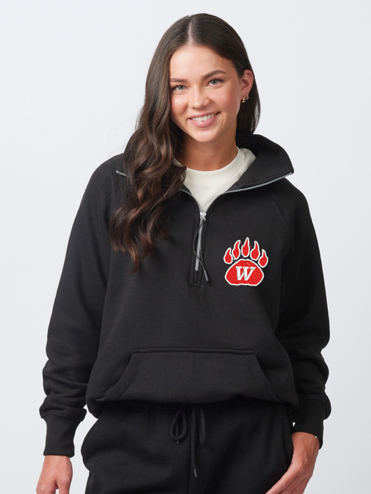 Wadsworth Embroidered Ladies Boxy Half Zip Fleece