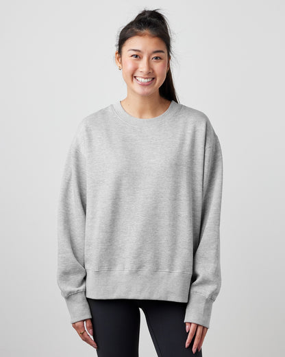 Make It Yours City or Team Printed + Embroidered Icons Boxy Crewneck Sweatshirt