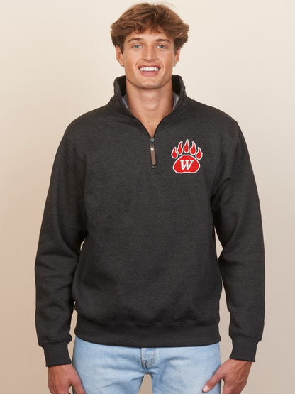 Wadsworth Embroidered Adult Quarter Zip Fleece Pullover