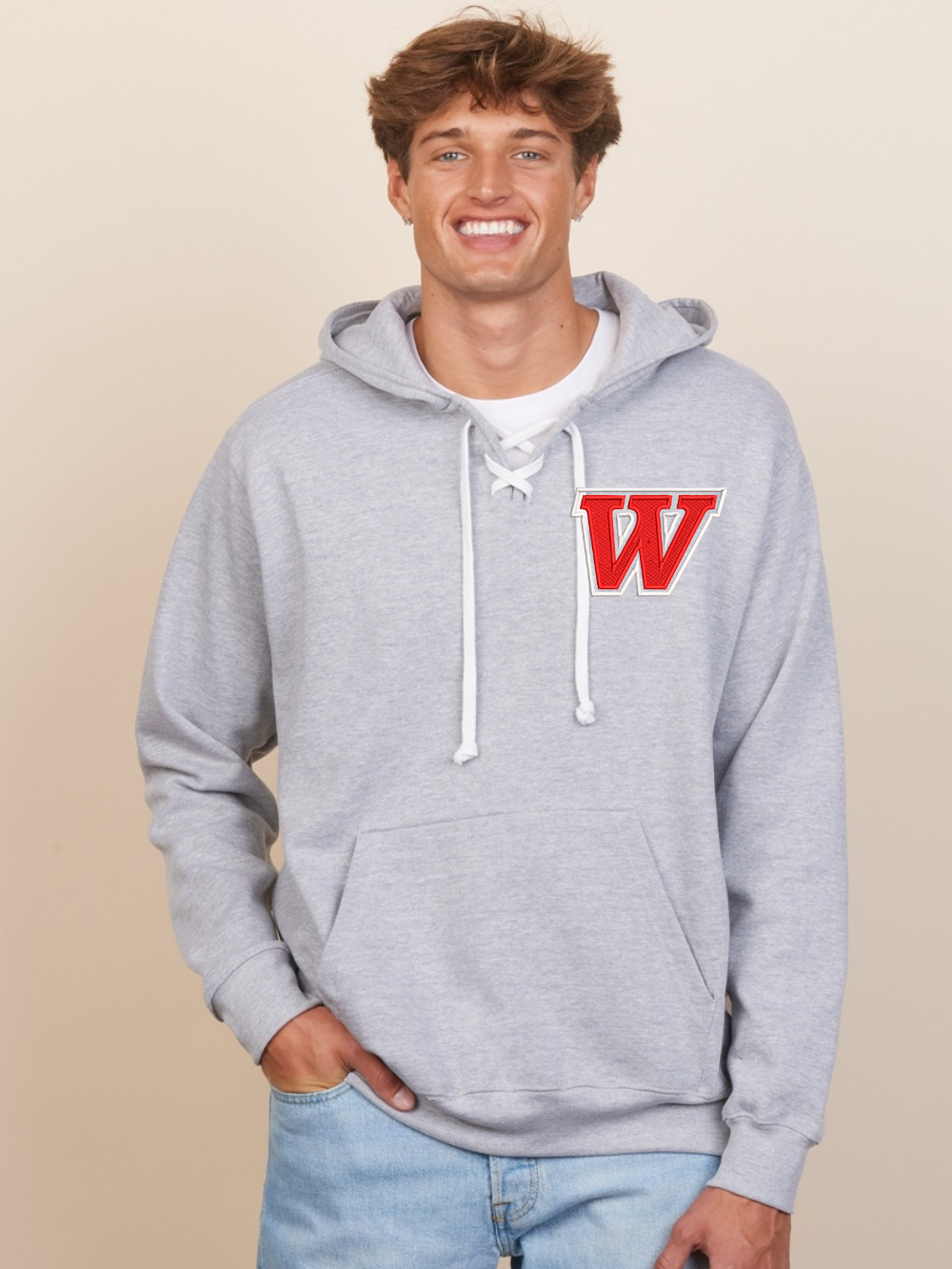Wadsworth Embroidered Adult Hockey Pullover Hooded Sweatshirt