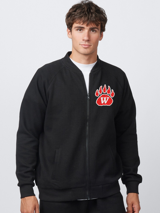 Wadsworth Embroidered Adult Full Zip Fleece Bomber Jacket