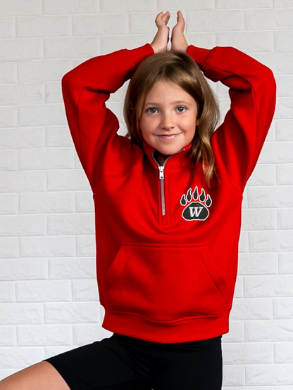 Wadsworth Embroidered Youth Boxy Half Zip Fleece