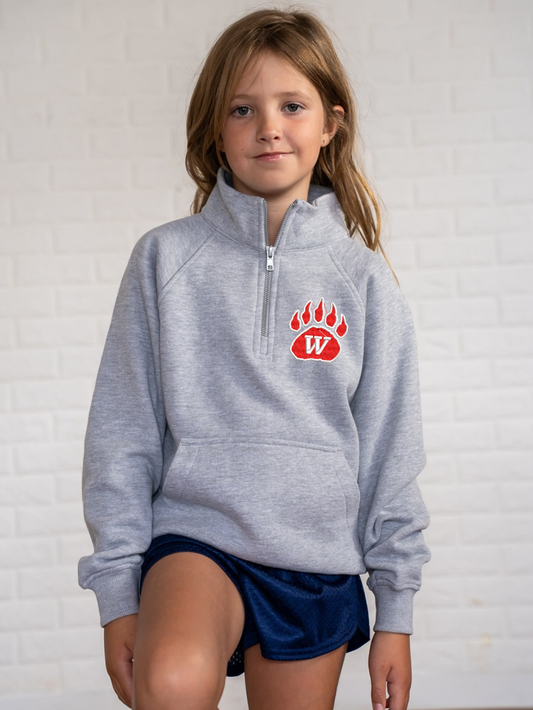 Wadsworth Embroidered Youth Boxy Half Zip Fleece