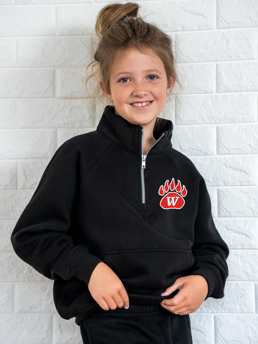 Wadsworth Embroidered Youth Boxy Half Zip Fleece