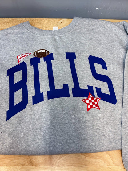 Make It Yours City or Team Printed + Embroidered Icons Boxy Crewneck Sweatshirt