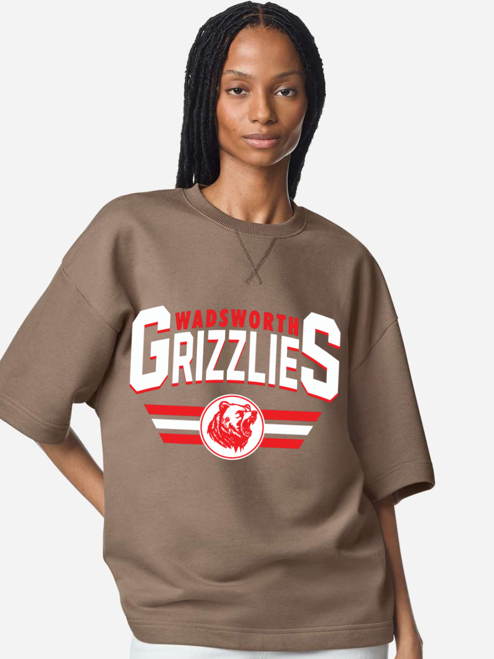 Wadsworth Printed Unisex French Terry Short Sleeve Sweatshirt Crew