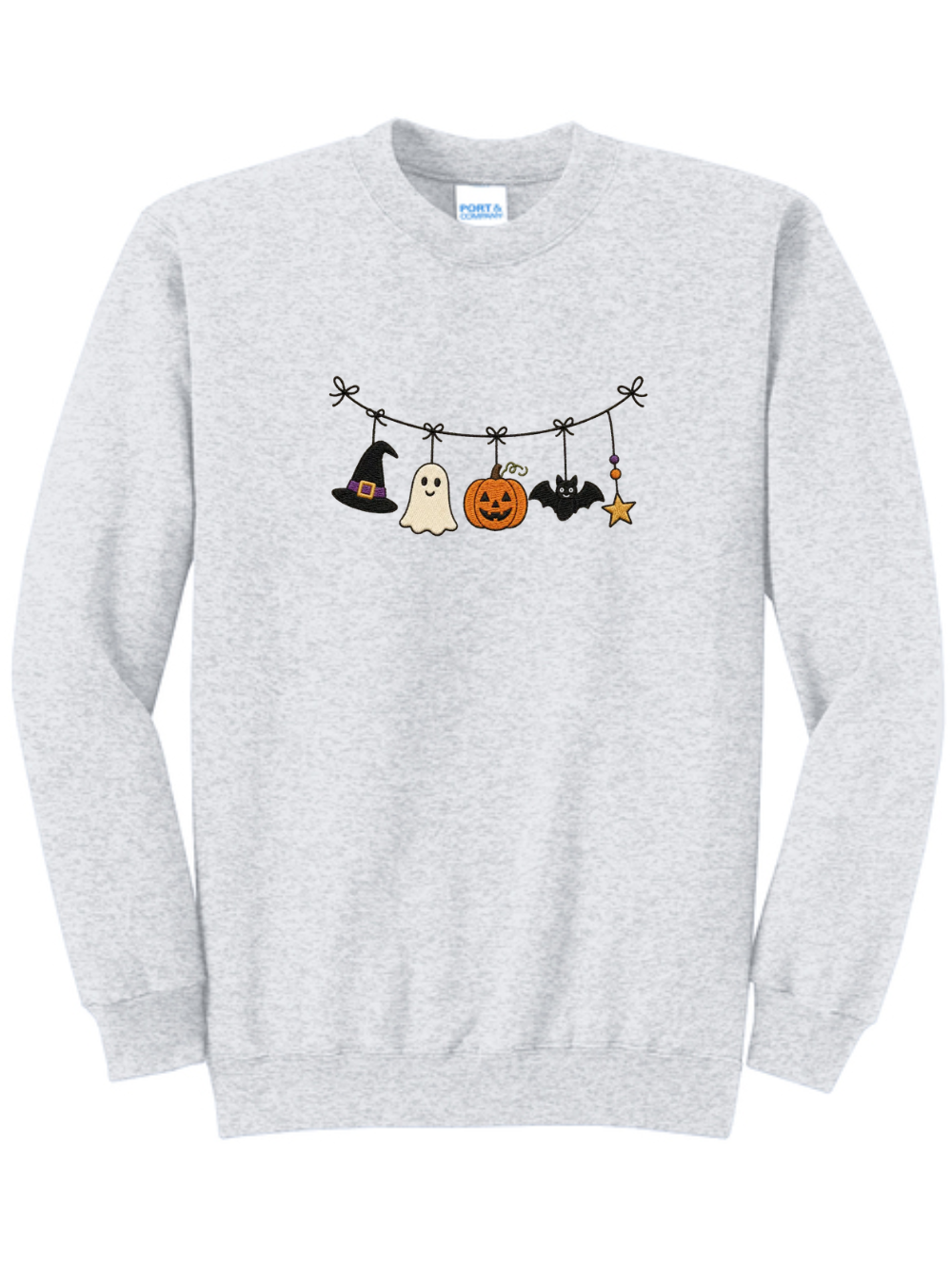 Halloween Treats Embroidered Crewneck Sweatshirt