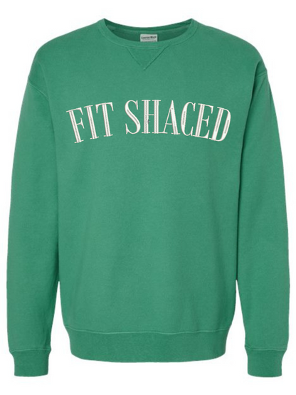 Fit Shaced Embroidered Garment-Dyed Crewneck Sweatshirt