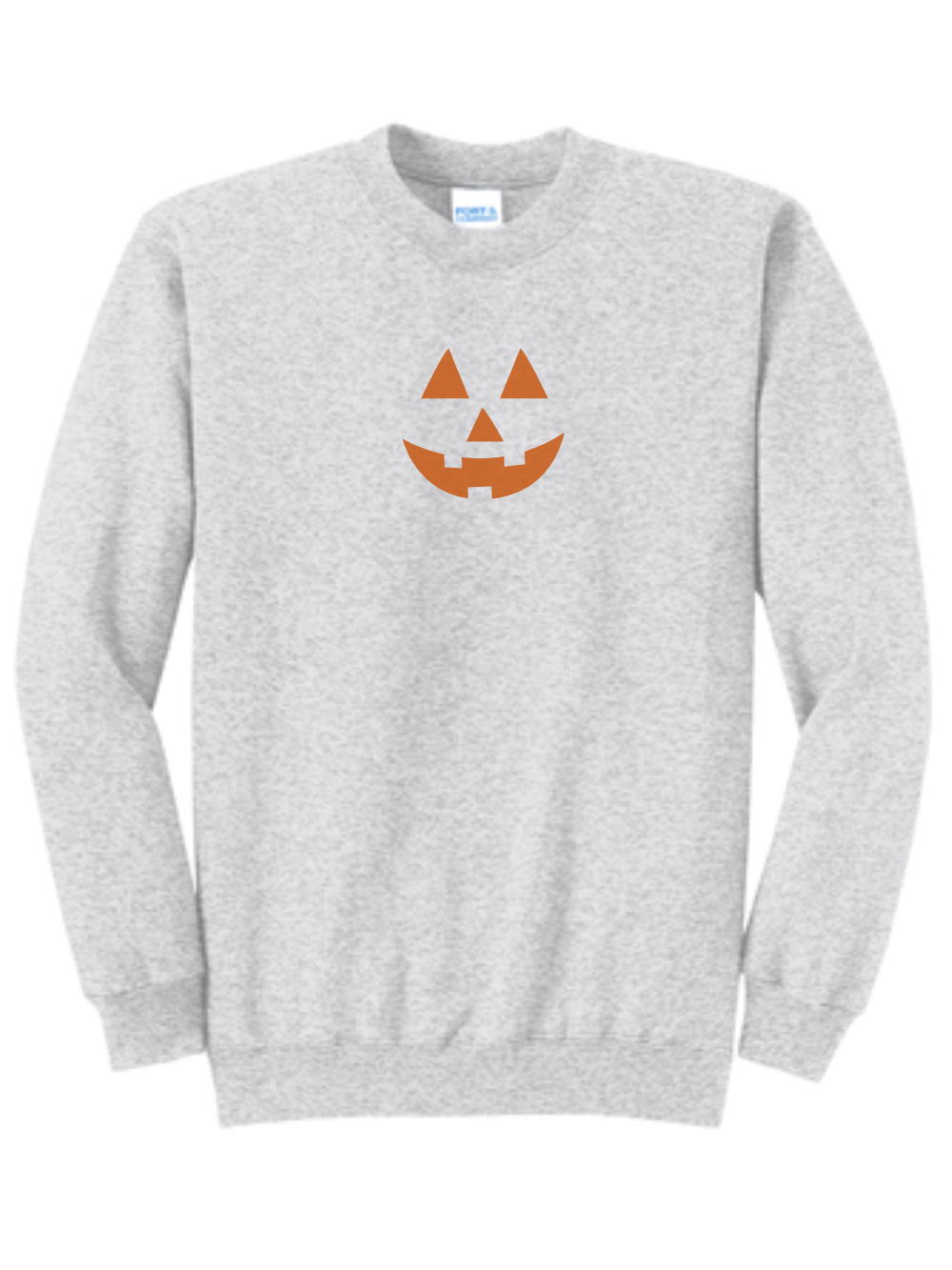 Jack O Lantern Embroidered Face Crewneck Sweatshirt