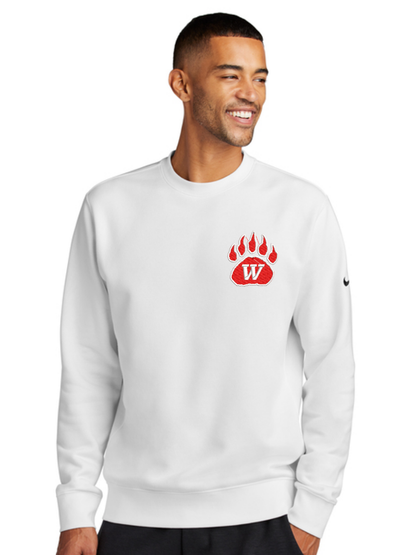 Wadsworth Embroidered Nike Club Fleece Sleeve Swoosh Crewneck Sweatshirt