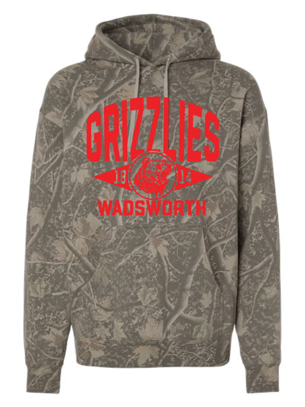 Wadsworth Grizzlies Printed Tree Camo Hooded Sweatshirt