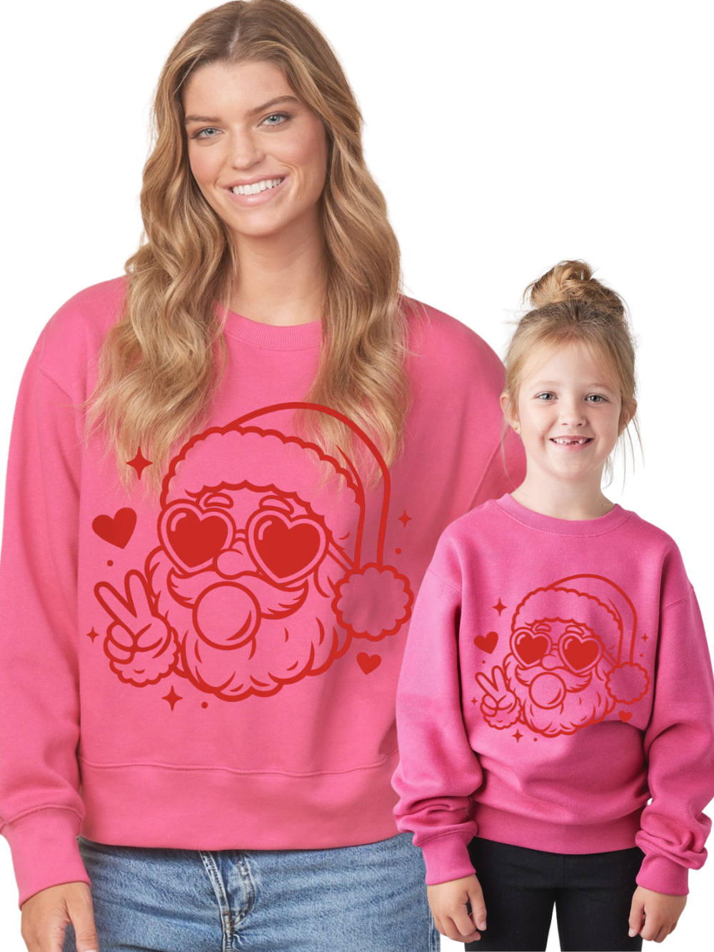 Santa Bubblegum Adult or Youth Graphic Crewneck Sweatshirt