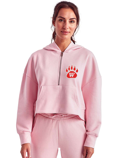 Wadsworth Embroidered Women's Alice Half-Zip Hooded Sweatshirt