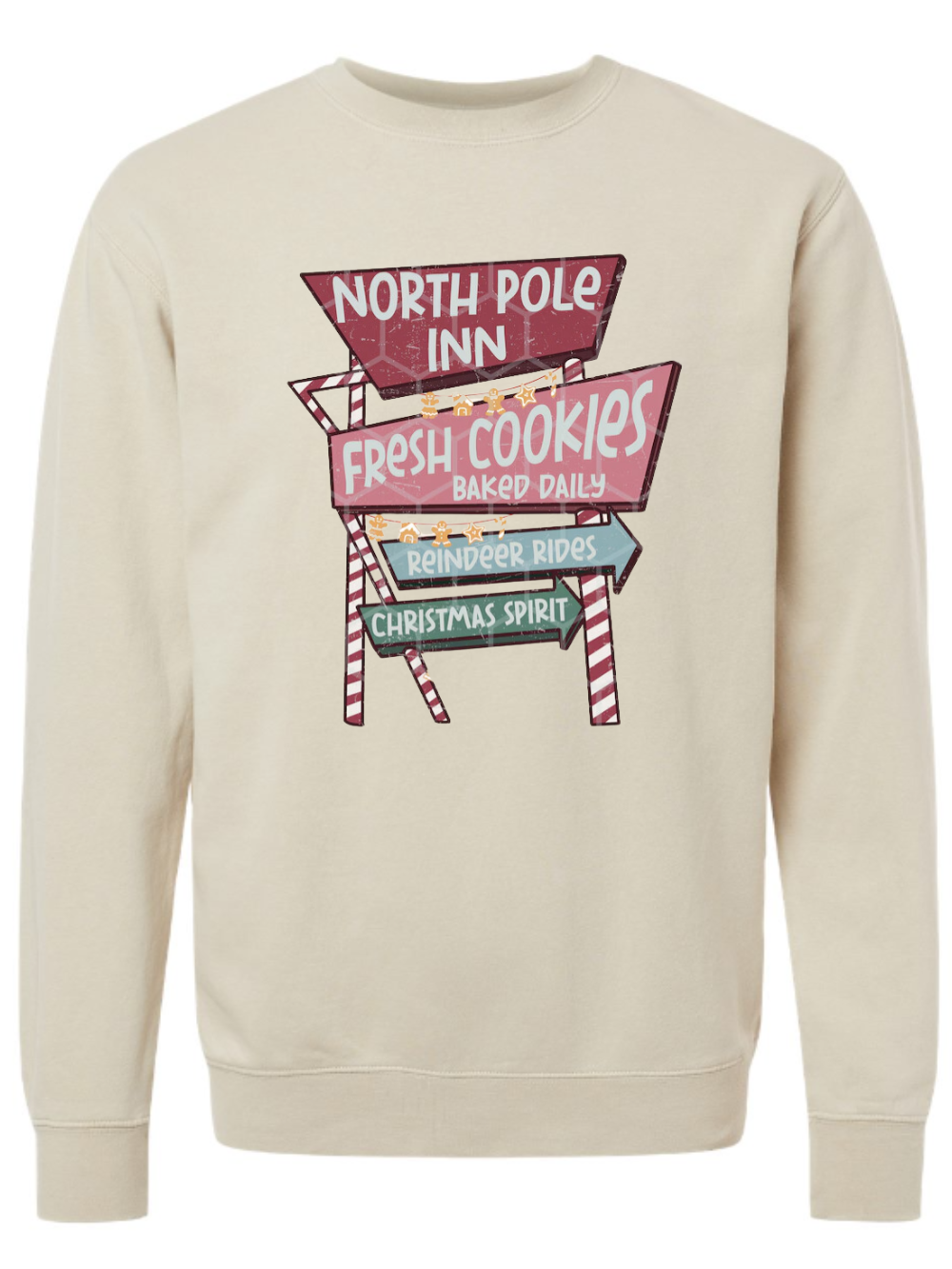 North Pole Inn Graphic Washed Crewneck Sweatshirt