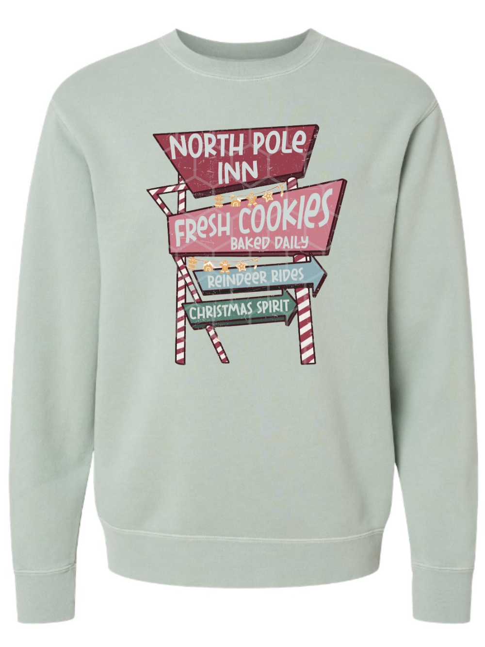 North Pole Inn Graphic Washed Crewneck Sweatshirt