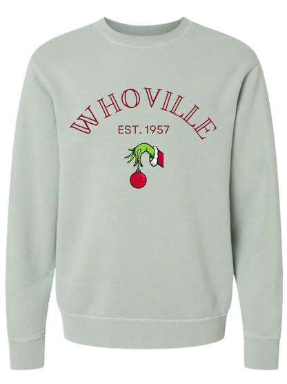 Whoville Embroidered Washed Crewneck Sweatshirt