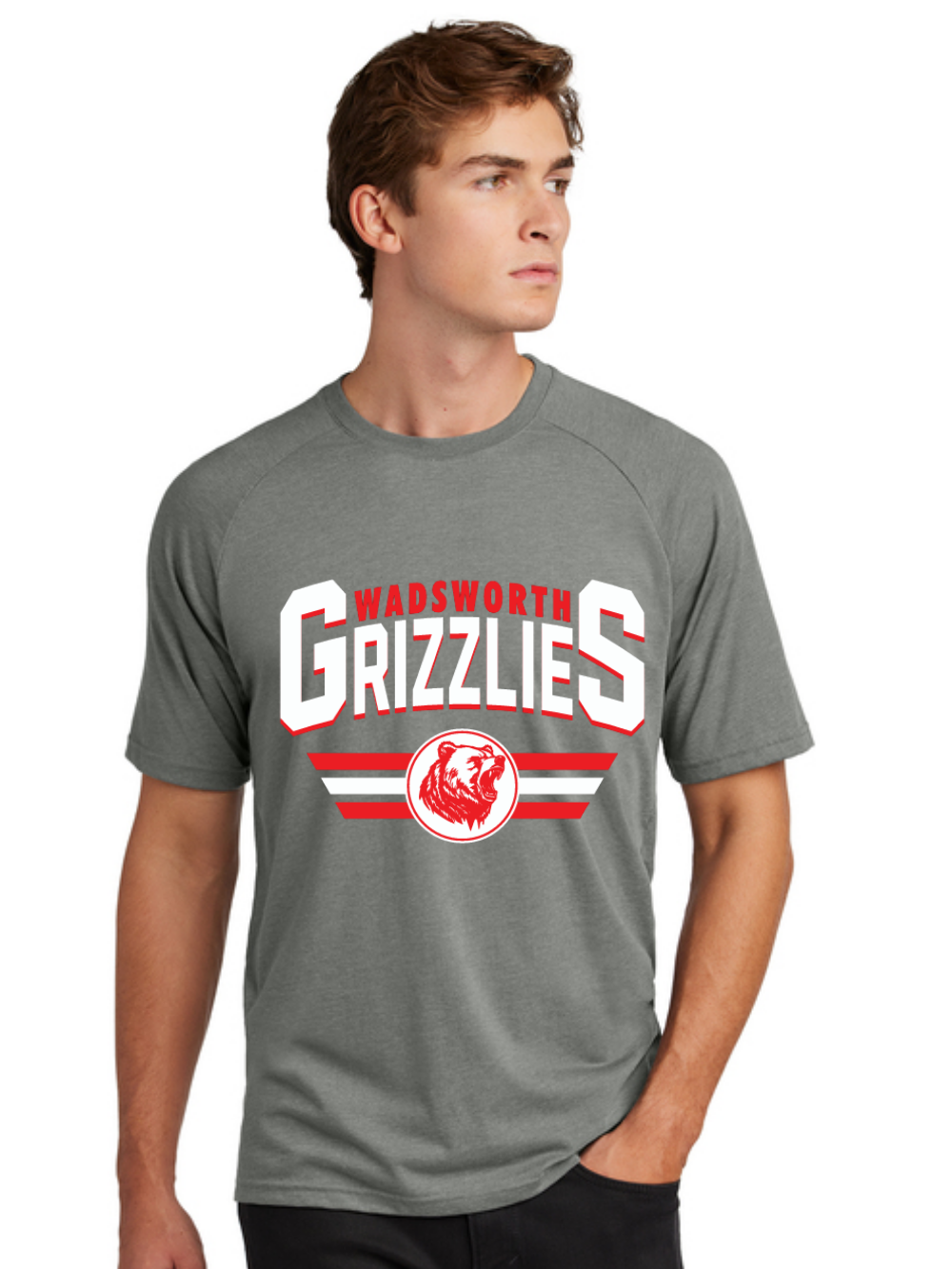 Wadsworth Grizzlies Printed Halftime Raglan Tee