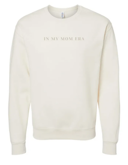 In My Mom Era Monochromatic Embroidered Crew Neck Sweatshirt