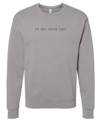 In My Mom Era Monochromatic Embroidered Crew Neck Sweatshirt