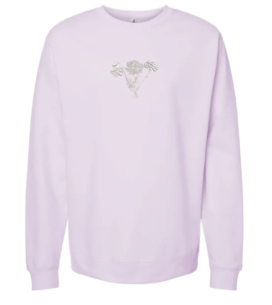 Custom Birth Flower Bouquet Embroidered Crewneck Sweatshirt