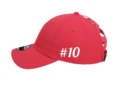 Custom Sports Mom & Number Embroidered Performance Ponytail Hat