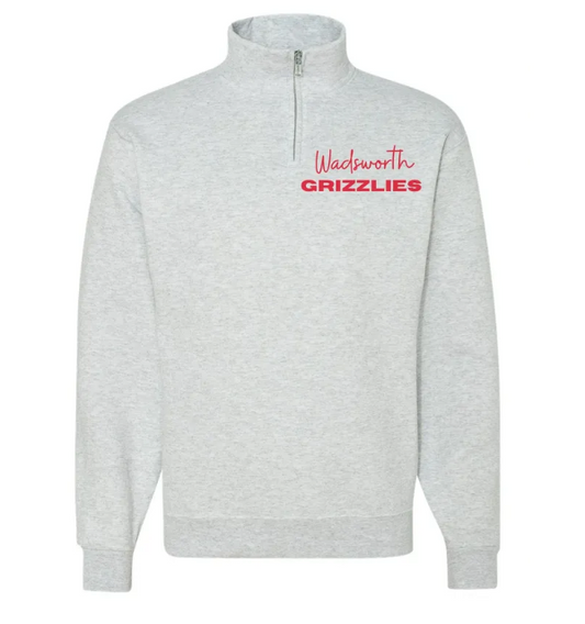 Wadsworth Grizzlies Embroidered Unisex 1/4 Zip Fleece Sweatshirt