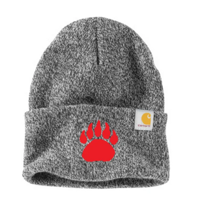 Red Paw Print Embroidered Carhartt Beanie Hat