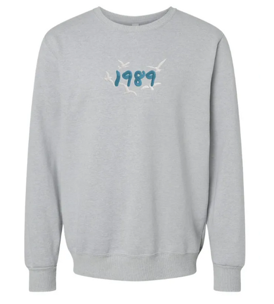 1989 Swiftie Embroidered Eco Jerzees Ultra Soft Crewneck Sweatshirt