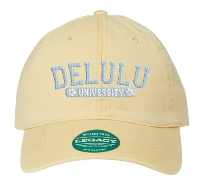 Delulu University Embroidered Relaxed Twill Dad Hat