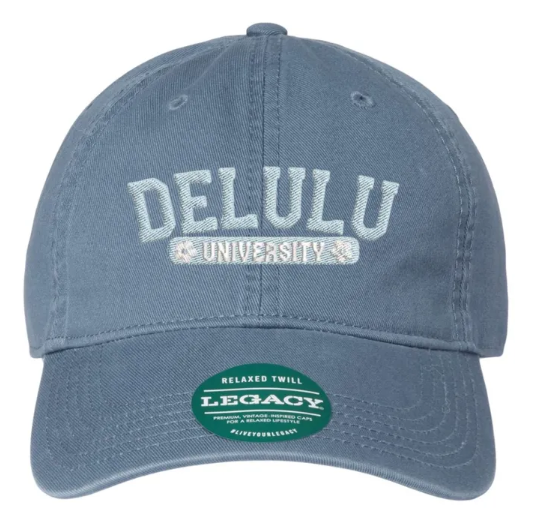 Delulu University Embroidered Relaxed Twill Dad Hat