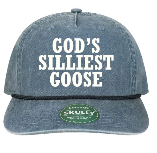 God's Silliest Goose Embroidered Legacy Skully Rope Washed Hat