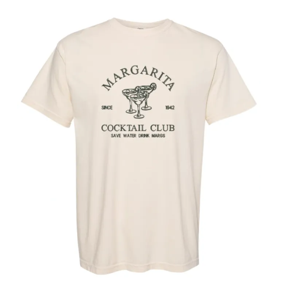 Margarita Cocktail Club Embroidered Comfort Colors T-Shirt